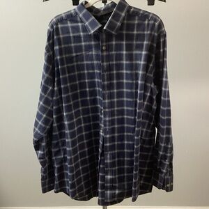 Charles Tyrwhitt Navy and White Check Shirt